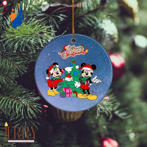 Minnie And Mickey Mouse Disney 100 Ceramic Circle Ornament, Disney Christmas Ornaments, Disney Christmas Tree Decorations Minnie And Mickey Mouse Disney 100 Ceramic Circle Ornament, Disney Christmas Ornaments, Disney Christmas Tree Decorations