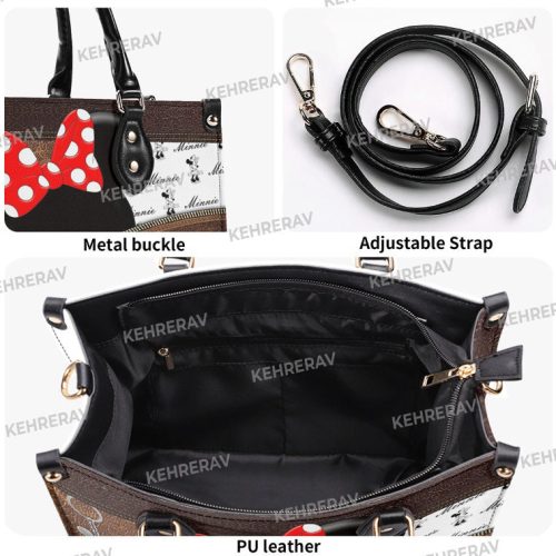 Minnie symbol Leather Handbag,Mickey Women Bags Purses,Mickey Lover’s Handbag,Custom Leather Bag,Woman Handbag,Handmade Bag,Vintage Bag