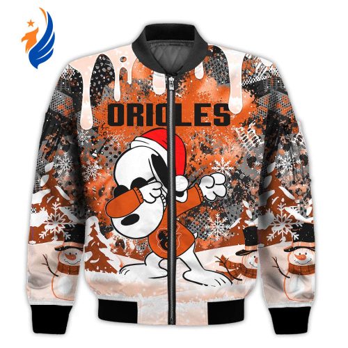 MLB Baltimore Orioles Snoopy Dabbing The Peanuts Bomber Jacket MLB Baltimore Orioles Snoopy Dabbing The Peanuts Bomber Jacket
