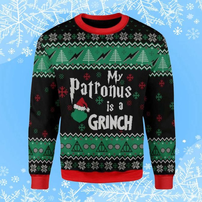 My Patronus Is Grinches Ugly Christmas Sweater Gift Xmas