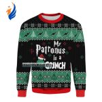 My Patronus Is Grinches Ugly Christmas Sweater, Grinches Lovers Ugly Sweater Over Print, 2022 Christmas Ugly Sweatshirt Hoodie