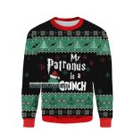 My Patronus Is Grinches Ugly Christmas Sweater, Grinches Lovers Ugly Sweater Over Print, 2022 Christmas Ugly Sweatshirt Hoodie