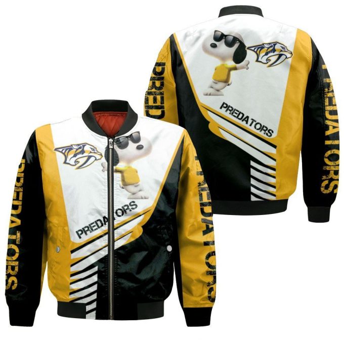 Nashville Predators Snoopy For Fans Bomber Jacket  – Gift for Men Women