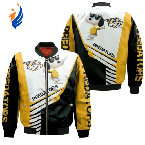 Nashville Predators Snoopy For Fans Bomber Jacket  – Gift for Men Women