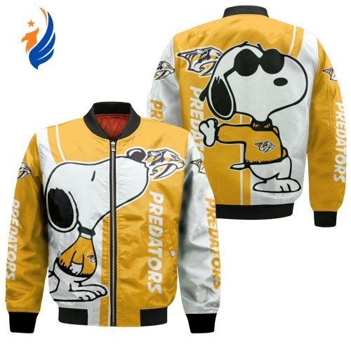 Nashville Predators Snoopy Lover Bomber Jacket  – Gift for Men Women