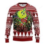 Ncaa Oklahoma Sooners Grinches Hug wreath Ugly Christmas Sweater