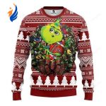 Ncaa Oklahoma Sooners Grinches Hug wreath Ugly Christmas Sweater