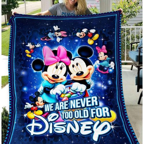 Never Too Old Mickey And Minnie Sherpa Fleece Quilt Blanket BL1908 – Blanket Home Decor Gift