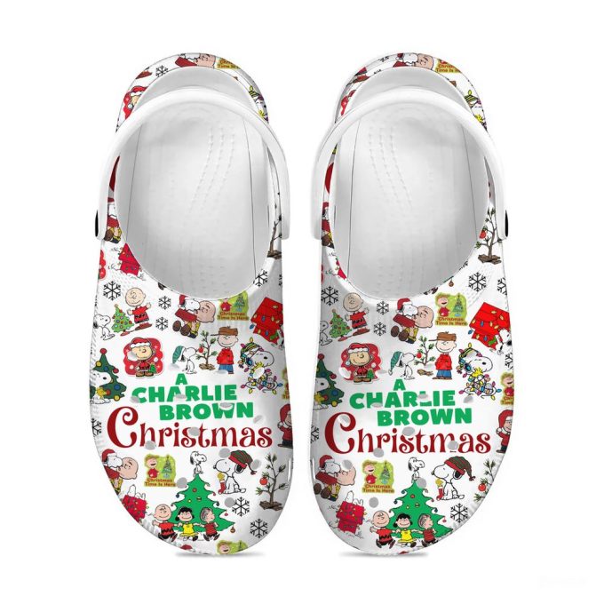 New Design A Charlie Brown Christmas Snoopy White High-sole Clogs New Design A Charlie Brown Christmas Snoopy White High-sole Clogs
