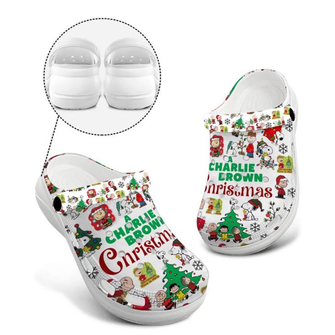 New Design A Charlie Brown Christmas Snoopy White High-sole Clogs New Design A Charlie Brown Christmas Snoopy White High-sole Clogs