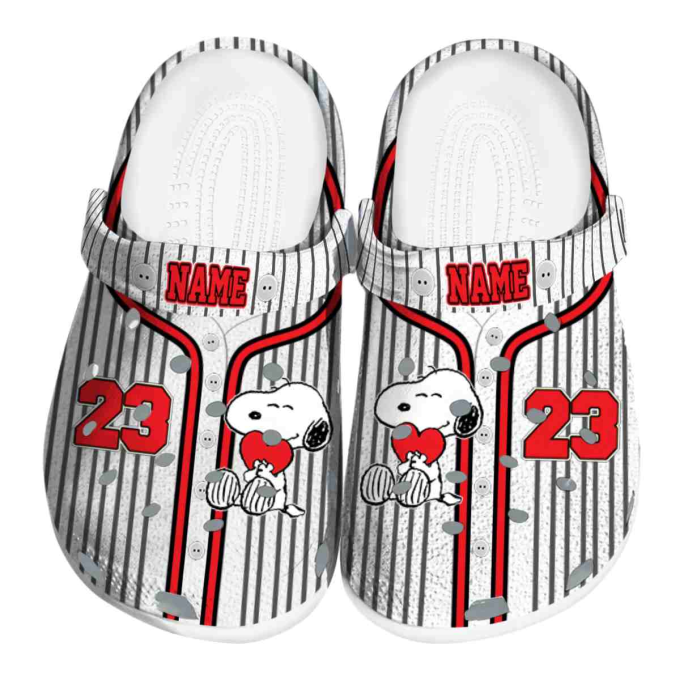 New Design Cute Snoopy Baseball Jersey Unisex Clogs, Special Gift For Baseball Fans