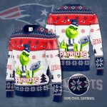 New England Patriots NFL Grinches Knit Ugly Christmas sweater New England Patriots NFL Grinches Knit Ugly Christmas sweater