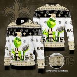 New Orleans Saints NFL Grinches Knit Ugly Christmas sweater New Orleans Saints NFL Grinches Knit Ugly Christmas sweater