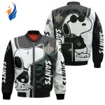 New Orleans Saints Snoopy Lover Bomber Jacket New Orleans Saints Snoopy Lover Bomber Jacket
