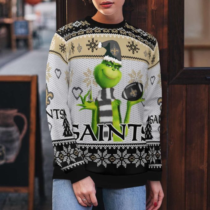 New Orleans Saints The Grinches Christmas AOP Ugly Sweater