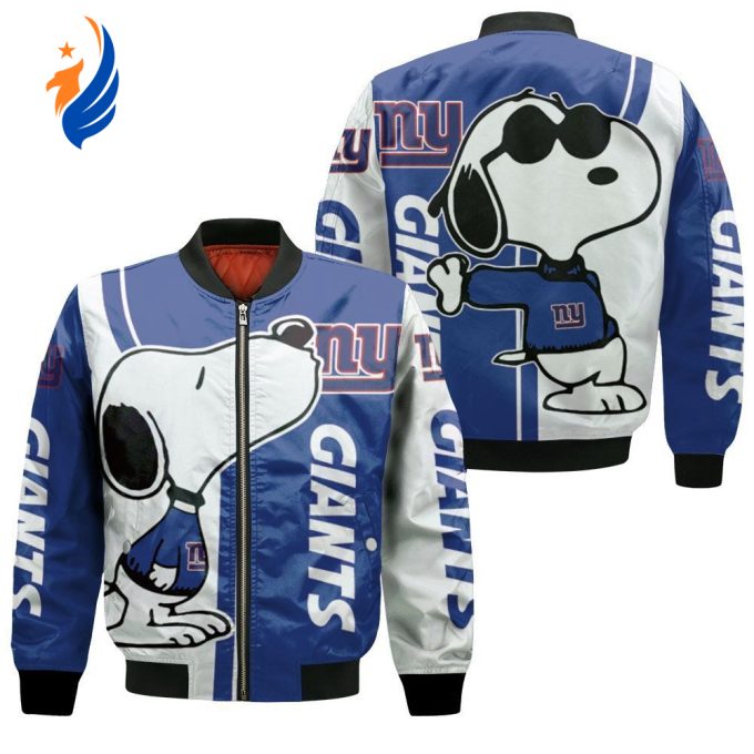New York Giants Snoopy Lover Bomber Jacket