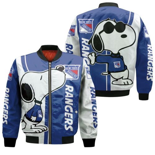 New York Rangers Snoopy Lover Bomber Jacket  – Gift for Men Women