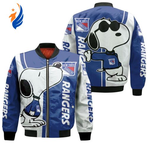 New York Rangers Snoopy Lover Bomber Jacket  – Gift for Men Women