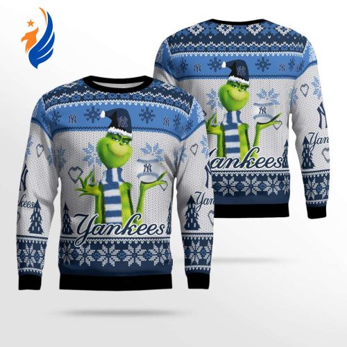 New York Yankees The Grinches Christmas AOP Ugly Sweater New York Yankees The Grinches Christmas AOP Ugly Sweater