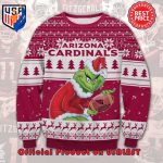 NFL ARIZONA CARDINALS THE GRINCH SANTA HAT NAME NUMBER UGLY CHRISTMAS SWEATER NFL ARIZONA CARDINALS THE GRINCH SANTA HAT NAME NUMBER UGLY CHRISTMAS SWEATER