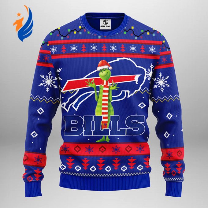 NFL Buffalo Bills Funny Grinches Christmas Ugly Sweater -LaP NFL Buffalo Bills Funny Grinches Christmas Ugly Sweater -LaP