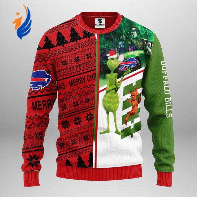 NFL Buffalo Bills Grinches & Scooby-Doo Christmas Ugly Sweater -LaP NFL Buffalo Bills Grinches & Scooby-Doo Christmas Ugly Sweater -LaP