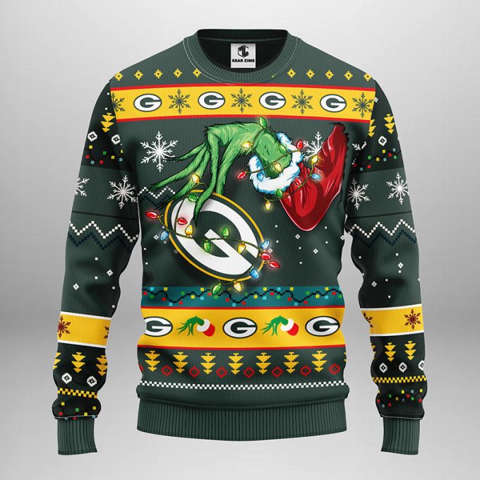NFL Green Bay Packers Grinches Christmas Ugly Sweater -LaP