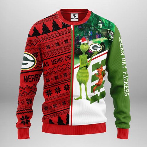 NFL Green Bay Packers Grinches & Scooby-Doo Christmas Ugly Sweater -LaP NFL Green Bay Packers Grinches & Scooby-Doo Christmas Ugly Sweater -LaP