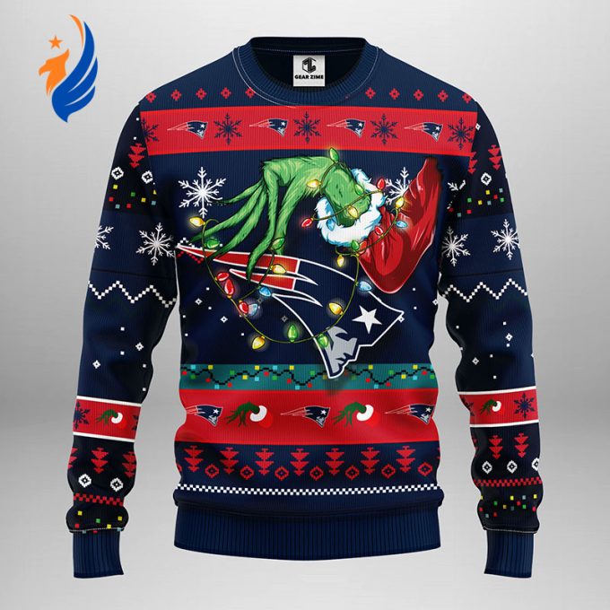 NFL New England Patriots Grinches Christmas Ugly Sweater -LaP NFL New England Patriots Grinches Christmas Ugly Sweater -LaP