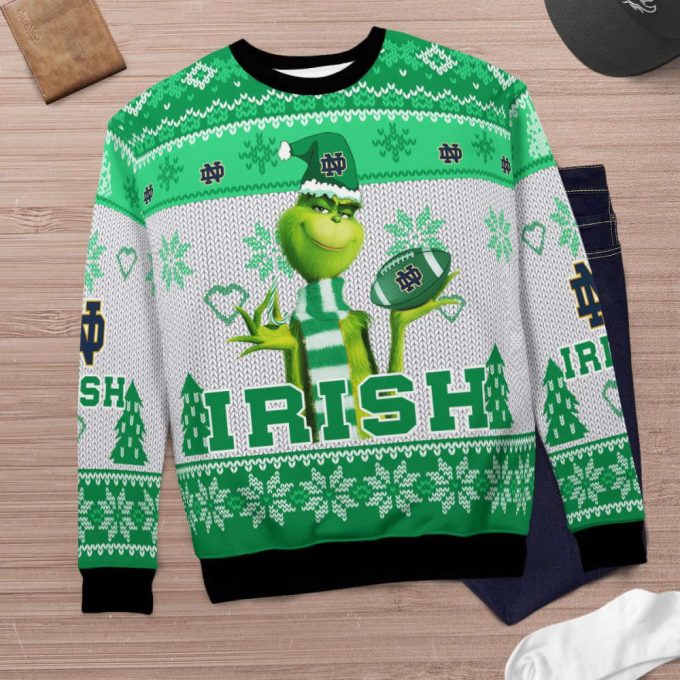 Notre Dame Fighting Irish The Grinches Christmas AOP Ugly Sweater