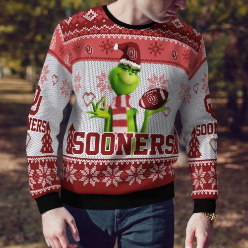 Oklahoma Sooners The Grinches Christmas AOP Ugly Sweater Oklahoma Sooners The Grinches Christmas AOP Ugly Sweater