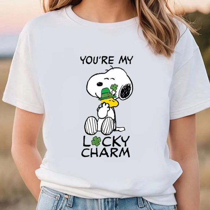 Peanuts St Patricks Snoopy Lucky Charm T Shirt