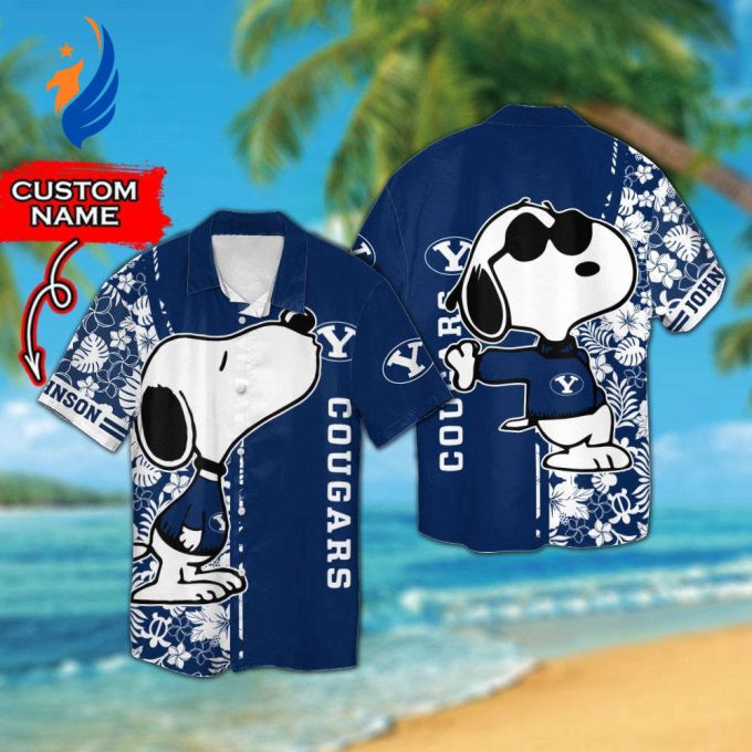 Get Stylish with Personalized BYU Cougars & Snoopy Hawaiian Shirt – Perfect for Fans & Peanuts Lovers! Get Stylish with Personalized BYU Cougars & Snoopy Hawaiian Shirt – Perfect for Fans & Peanuts Lovers!