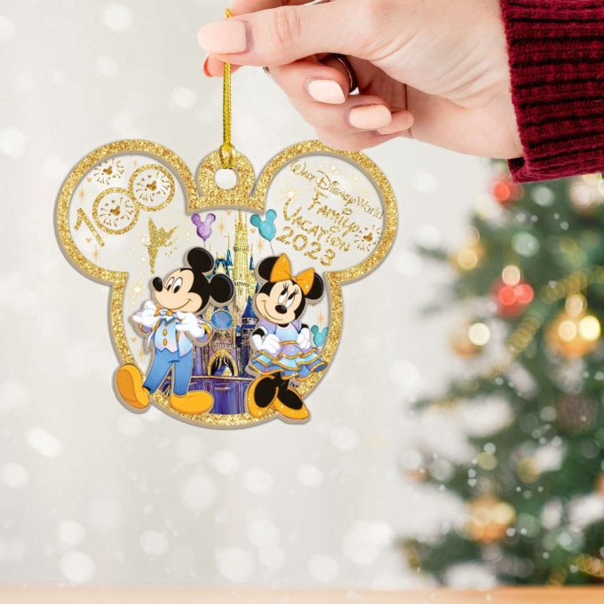 Personalized Disney 100 Years Ornament, Mickey Minnie Ornament, Disney Christmas Ornament