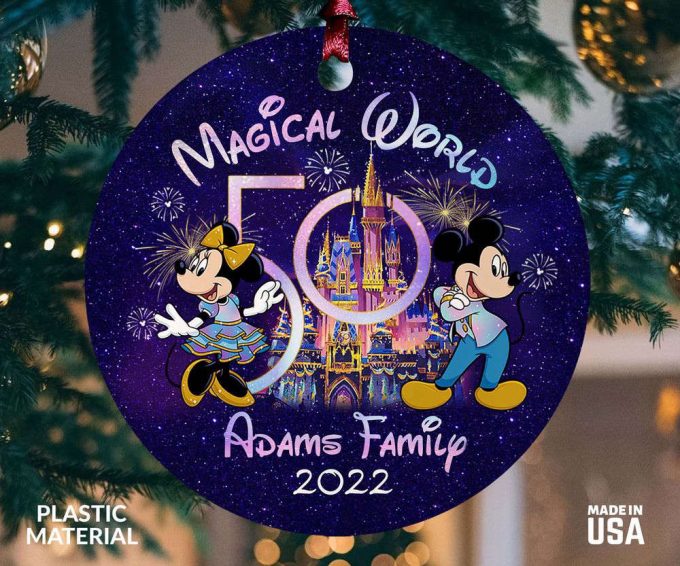 Personalized Disney 50th Anniversary Ornament, Mickey Minnie Ornament Personalized Disney 50th Anniversary Ornament, Mickey Minnie Ornament