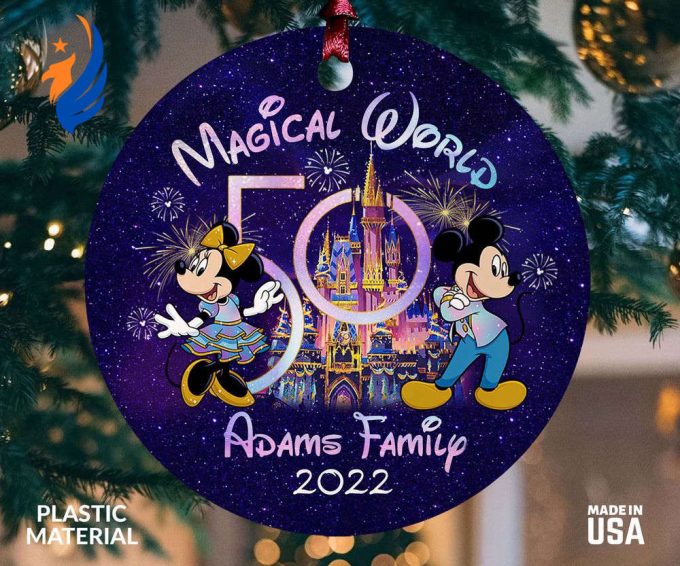 Personalized Disney 50th Anniversary Ornament, Mickey Minnie Ornament Personalized Disney 50th Anniversary Ornament, Mickey Minnie Ornament