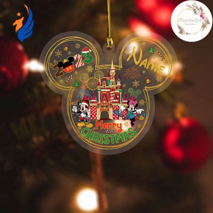 Personalized Disney Couple Christmas Ornament, Mickey and Friends Christmas Castle, Disney Christmas Ornament Personalized Disney Couple Christmas Ornament, Mickey and Friends Christmas Castle, Disney Christmas Ornament