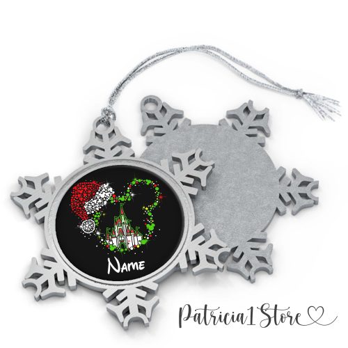 Personalized Disney Snowflake Ornament, Mickey Christmas Ornament, Mickey Head Personalized Disney Snowflake Ornament, Mickey Christmas Ornament, Mickey Head