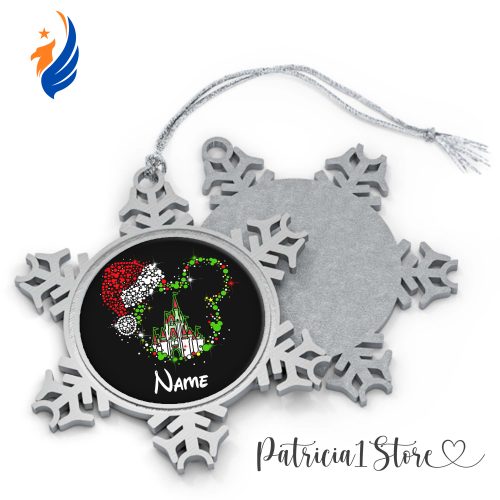 Personalized Disney Snowflake Ornament, Mickey Christmas Ornament, Mickey Head Personalized Disney Snowflake Ornament, Mickey Christmas Ornament, Mickey Head