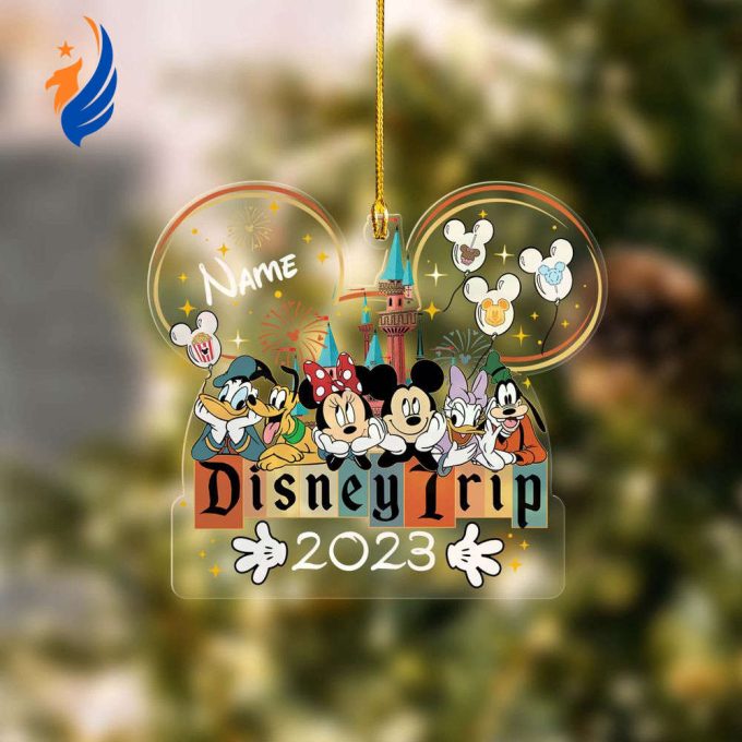 Personalized Disney Trip Mickey And Friends Disney Christmas Ornament