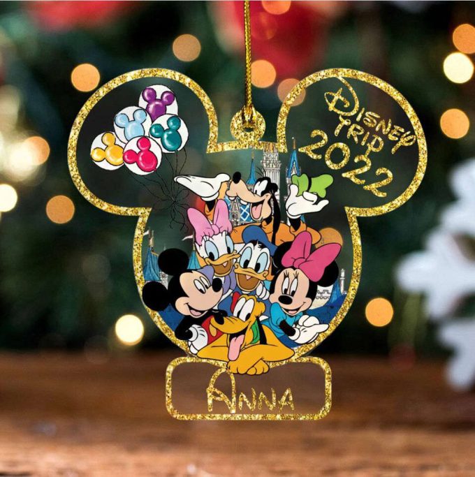Personalized Disney Trip Mickey And Friends Disney Christmas Ornament