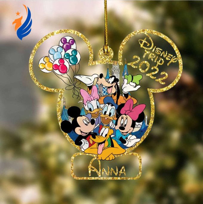 Personalized Disney Trip Mickey And Friends Disney Christmas Ornament