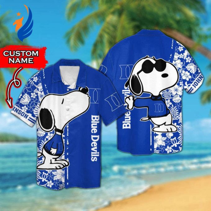 Custom Duke Blue Devils & Snoopy Hawaiian Shirt – Add Personal Touch to Your Style!