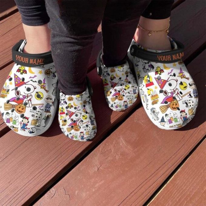 Personalized Funny Snoopy Halloween Unisex Clogs, Unique Gift For Kids & Adults