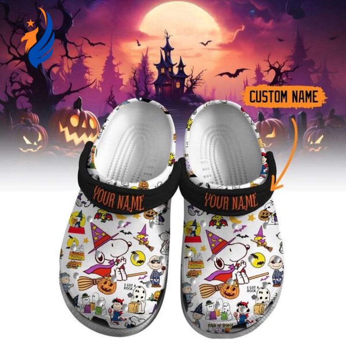 Personalized Funny Snoopy Halloween Unisex Clogs, Unique Gift For Kids & Adults