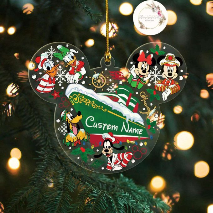Personalized Mickey and Friends Cruise Disney Christmas Ornament, Disney Christmas Ornament