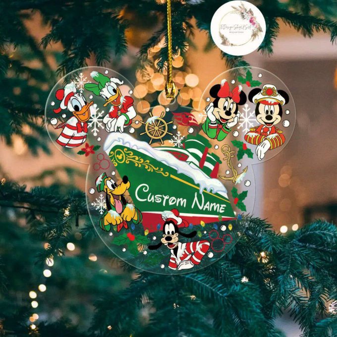 Personalized Mickey and Friends Cruise Disney Christmas Ornament, Disney Christmas Ornament