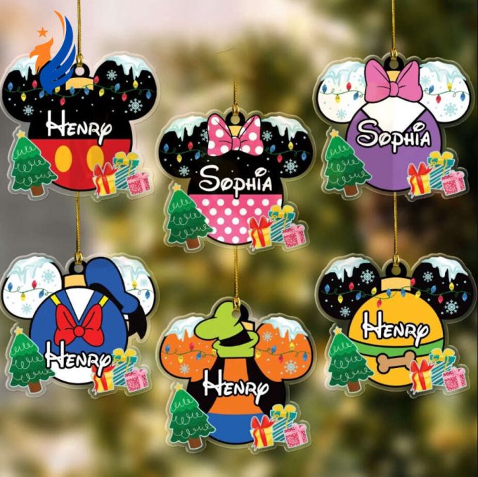 Personalized Mickey And Friends Disney Christmas Ornament