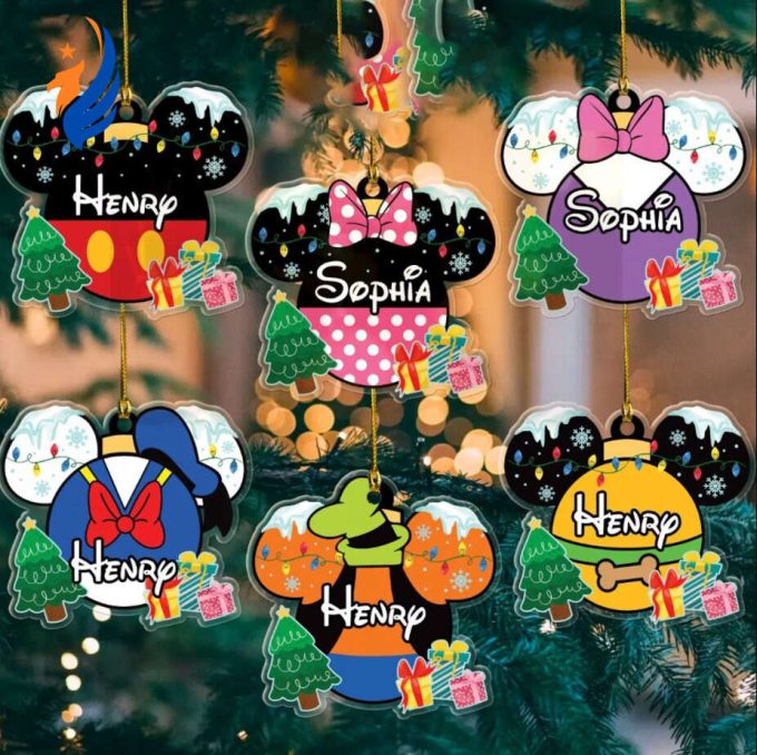 Personalized Mickey And Friends Disney Christmas Ornament