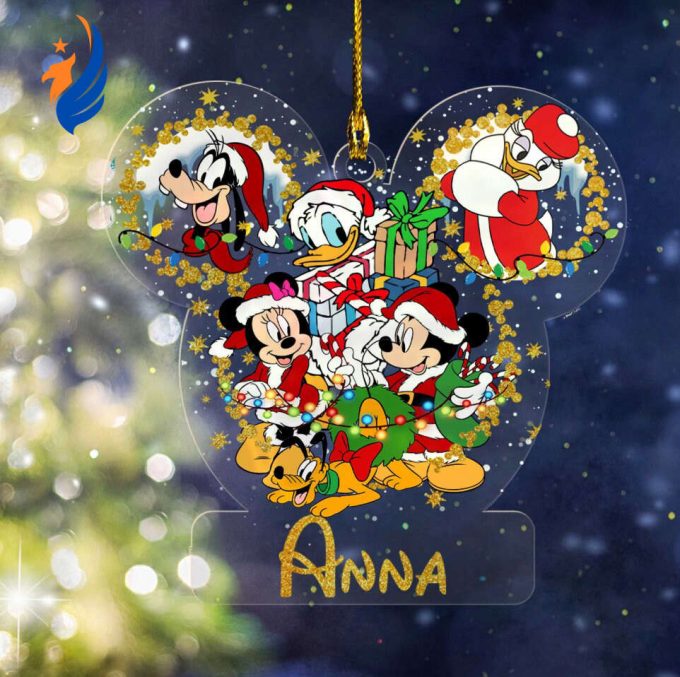Personalized Mickey And Friends Disney Christmas Ornament